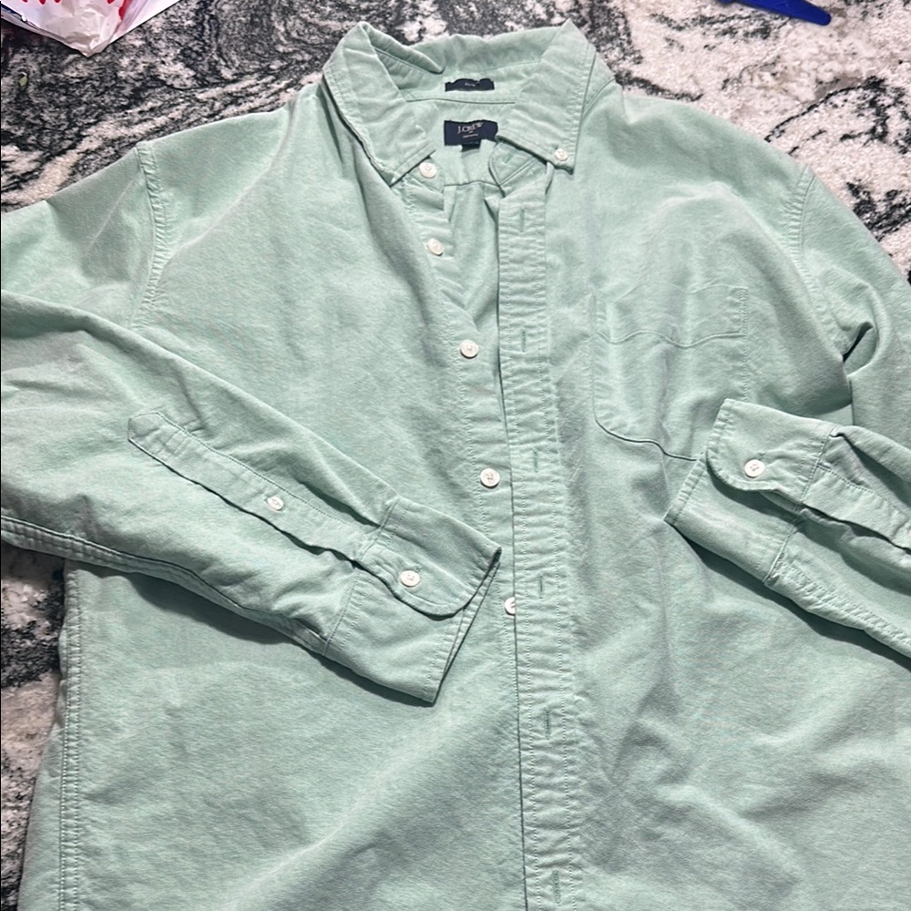 J. Crew Factory Green Button Down Shirt